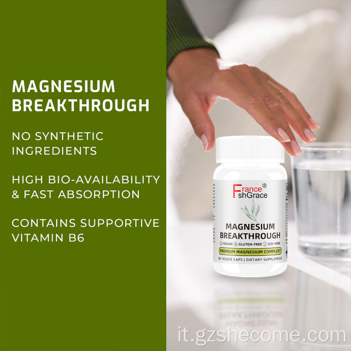 Supporto calmante per le capsule Shecome Magnesium Breakthrough